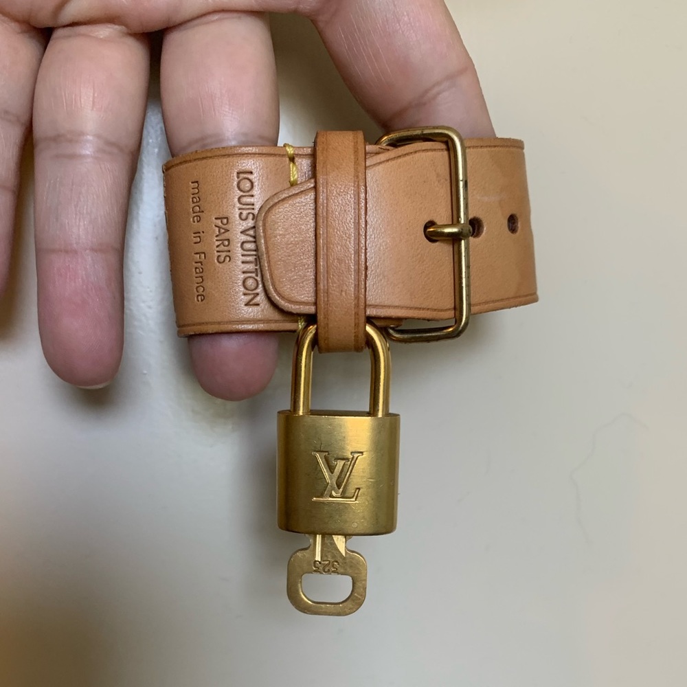 LV Leather Lock and Key Bracelet
